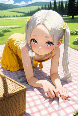 [ART] SpicyXGames (AI Generated)/[ANIMATED]/Grace having a Picnic 2.gif